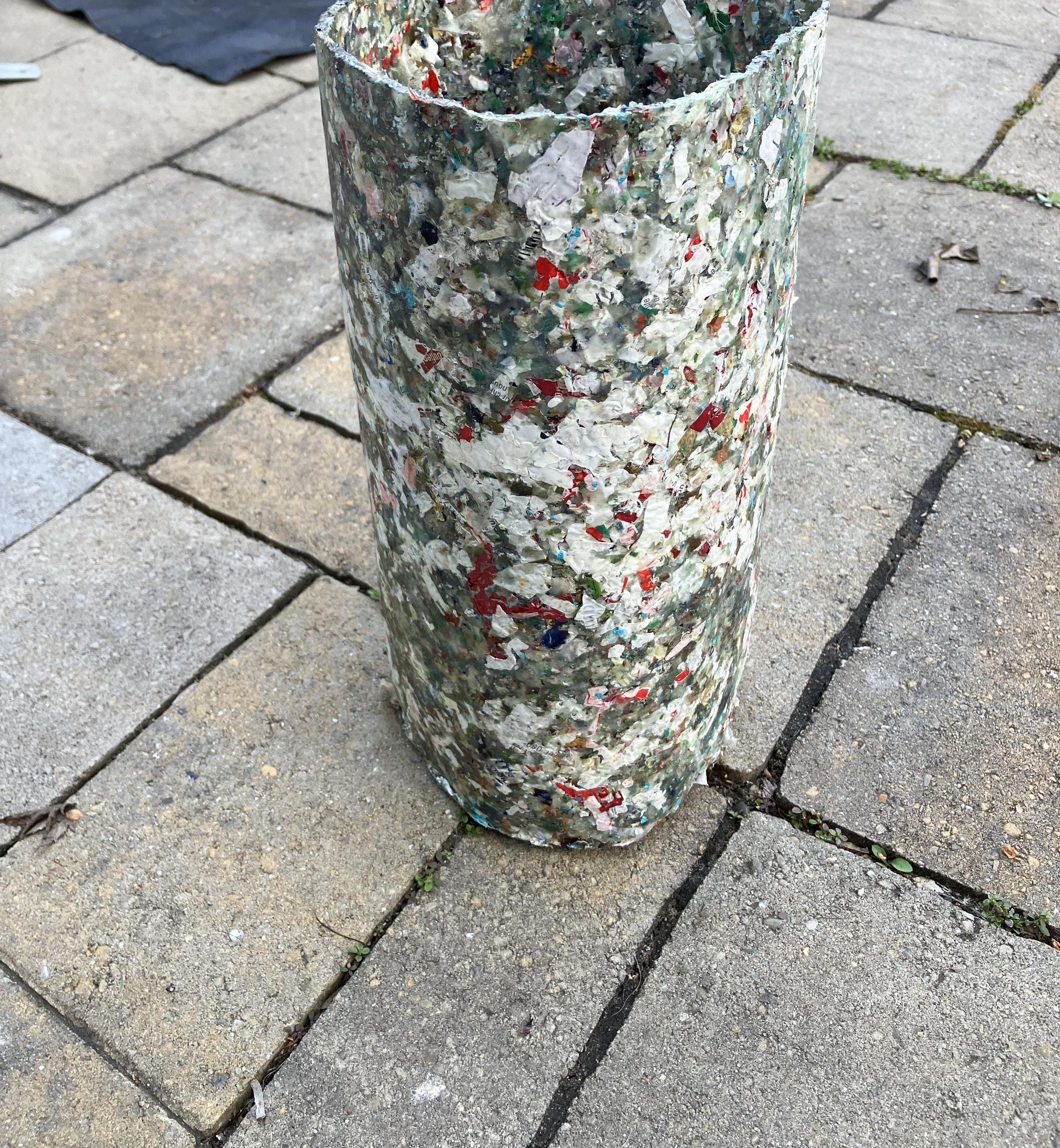 Waste Bin Trash Can Made From Trash Plastic - LDPE Polyetheylene