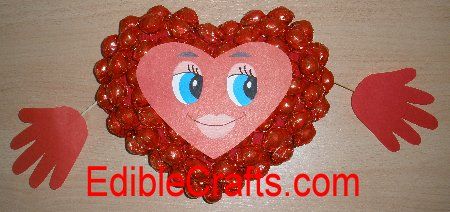 Big Valentine Hearts Out of Candy