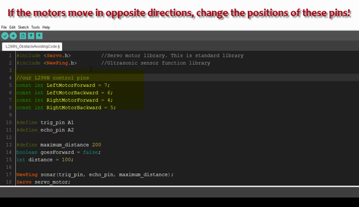 Arduino - Obstacle Avoiding Robot Using L298N : 4 Steps (with Pictures ...