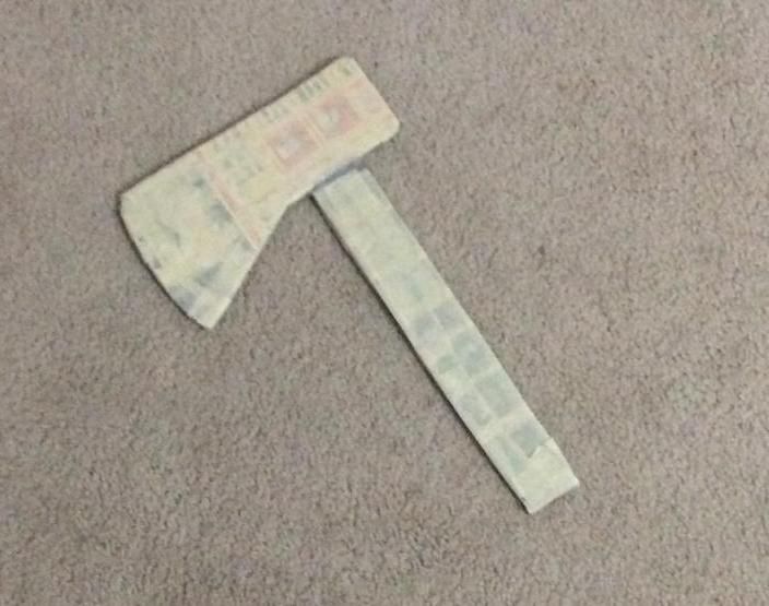 Axe Prop Made Out of Cardboard