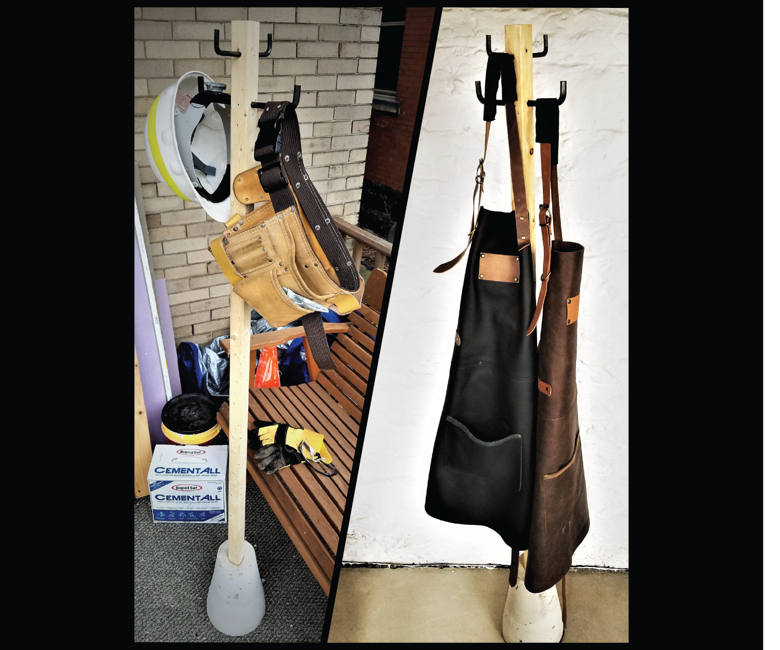 Industrial Freestanding Coat Rack