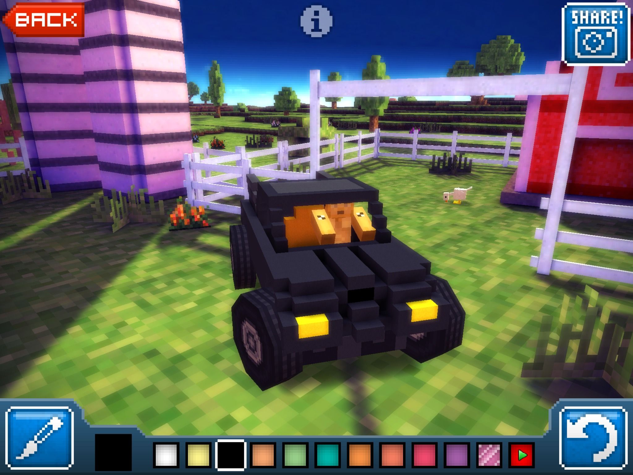 Blocky Roads Batmobile (Minecrafty Driving Game)
