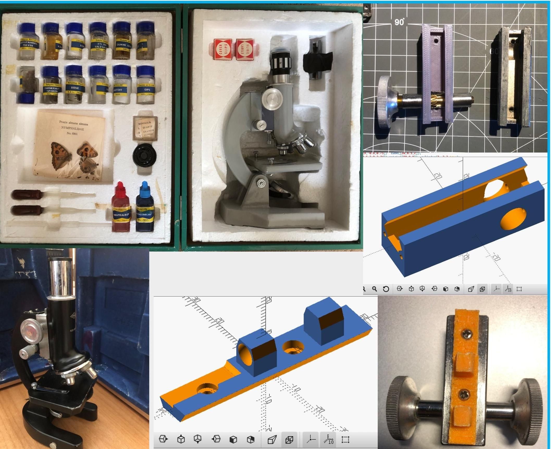 Rebuilding the Focusing Mechanisms of Old Microscopes Using 3D Printing