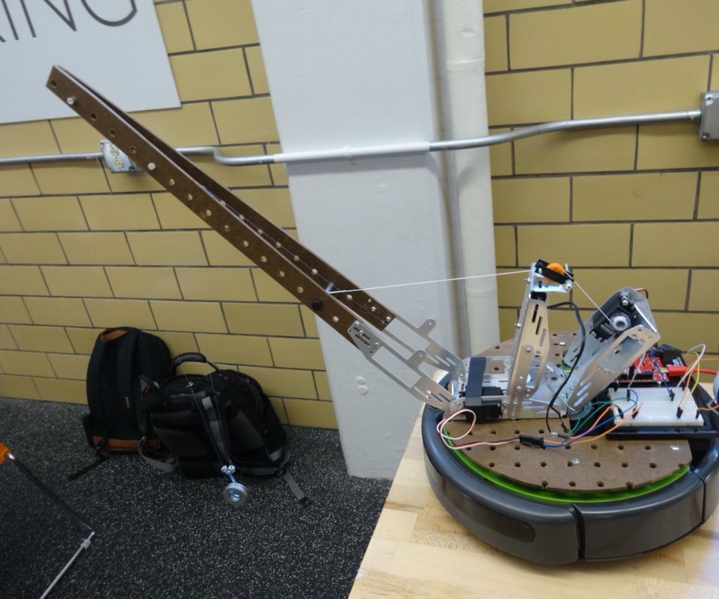Mobile Roomba-Mounted Crane