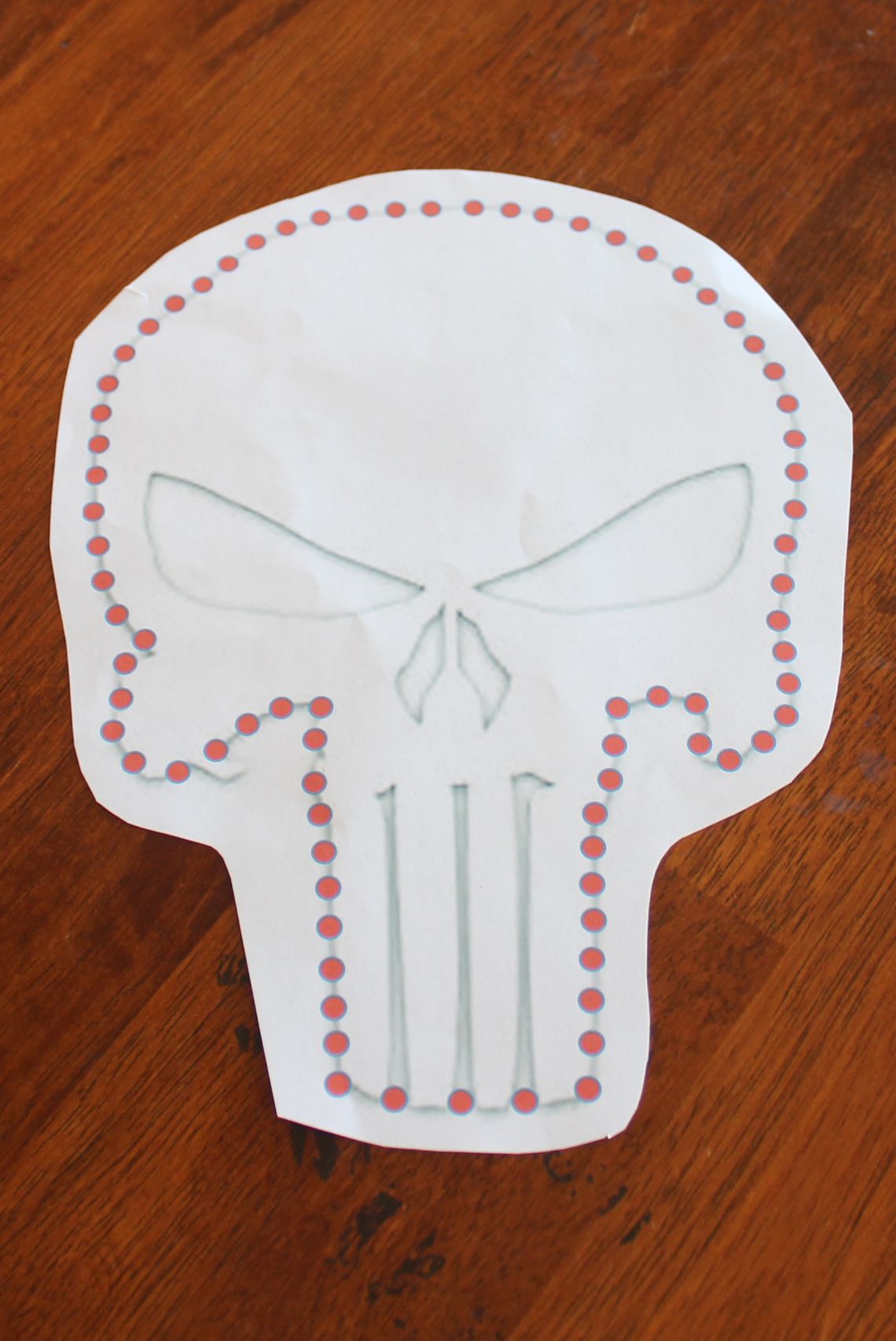 Punisher Skull Pumpkin Stencil