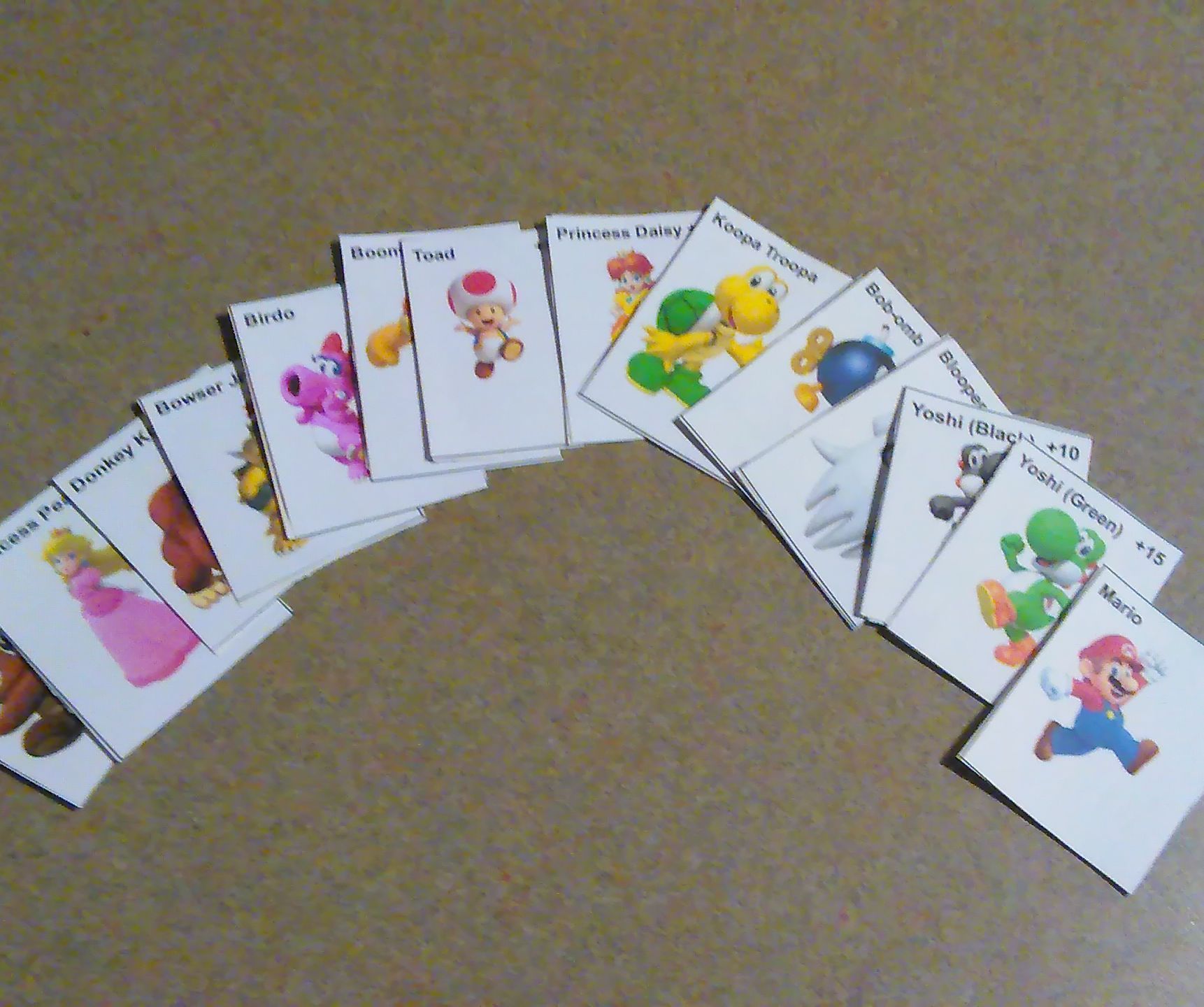 Mini Mario Player Cards