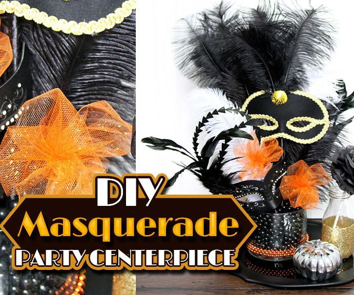 DIY Masquerade Party Centerpiece