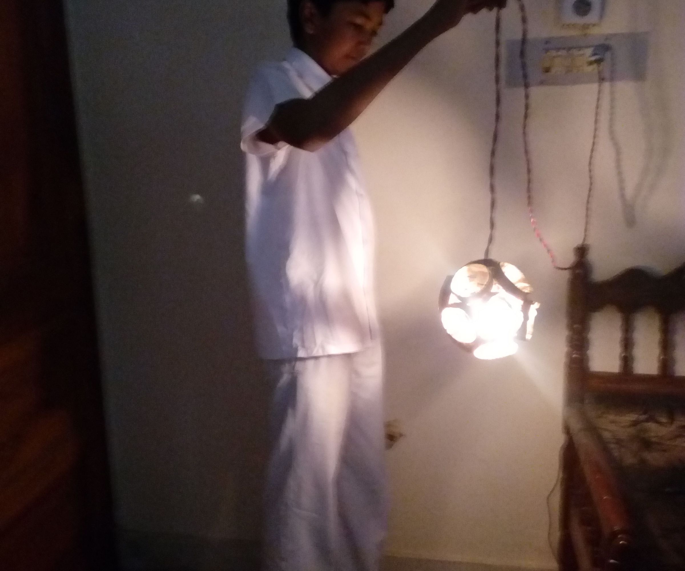 Card board lamp
