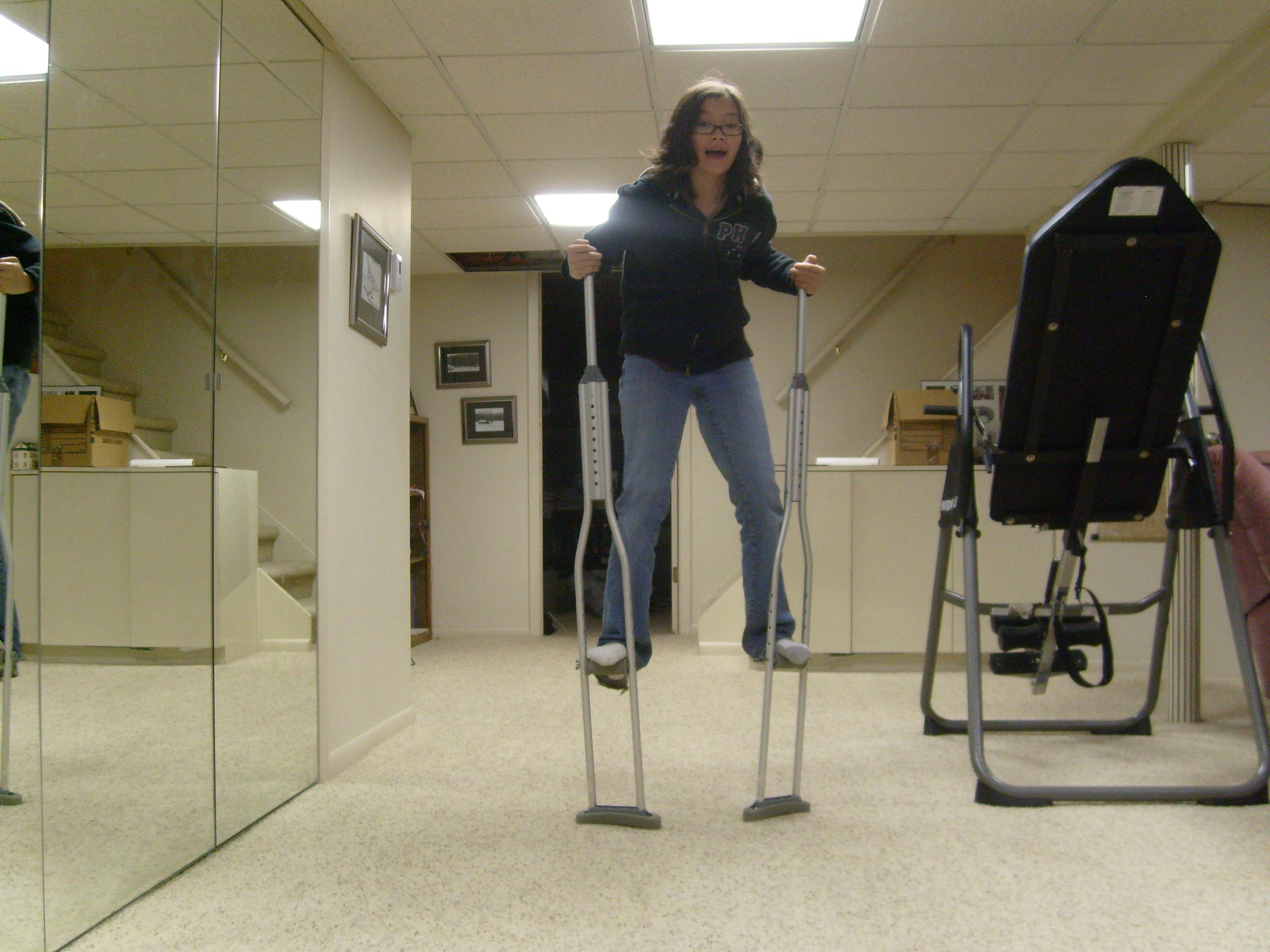 Turn Crutches Into Stilts 4 Steps (with Pictures) Instructables