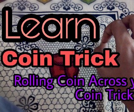 Rolling Coin Across Your Fingers! Coin Trick 