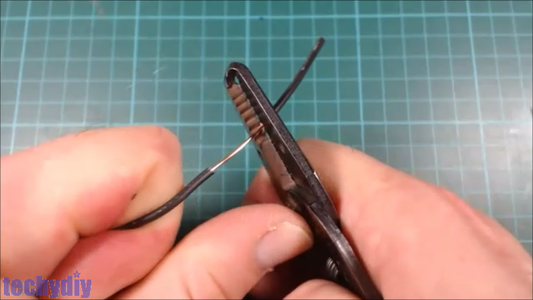 Solder Stiff Supply Wires to the Led Heart