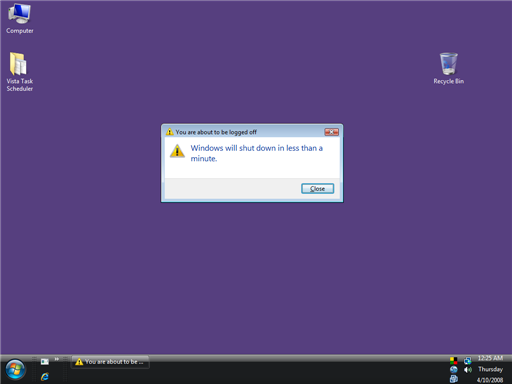 How to automatically shutdown your windows vista computer...