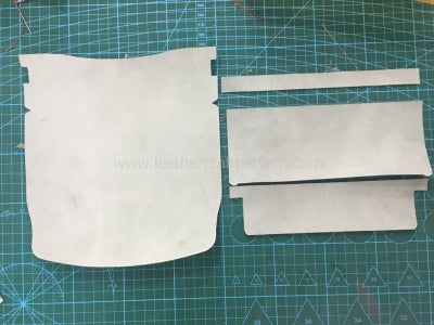 Cut All Leather Pieces by Acrylic Pattern.