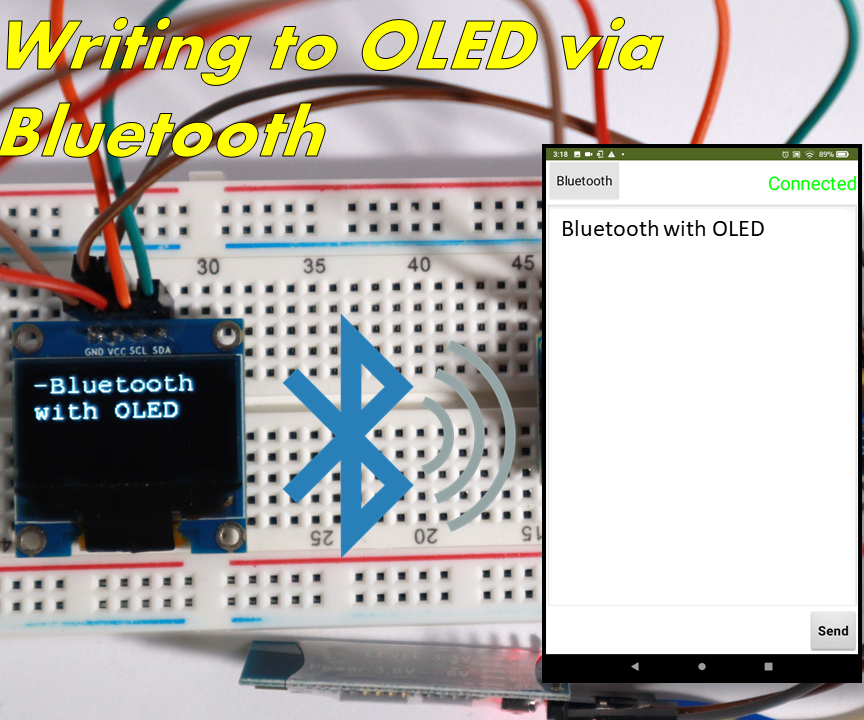 Writing to a OLED Display Via Bluetooth