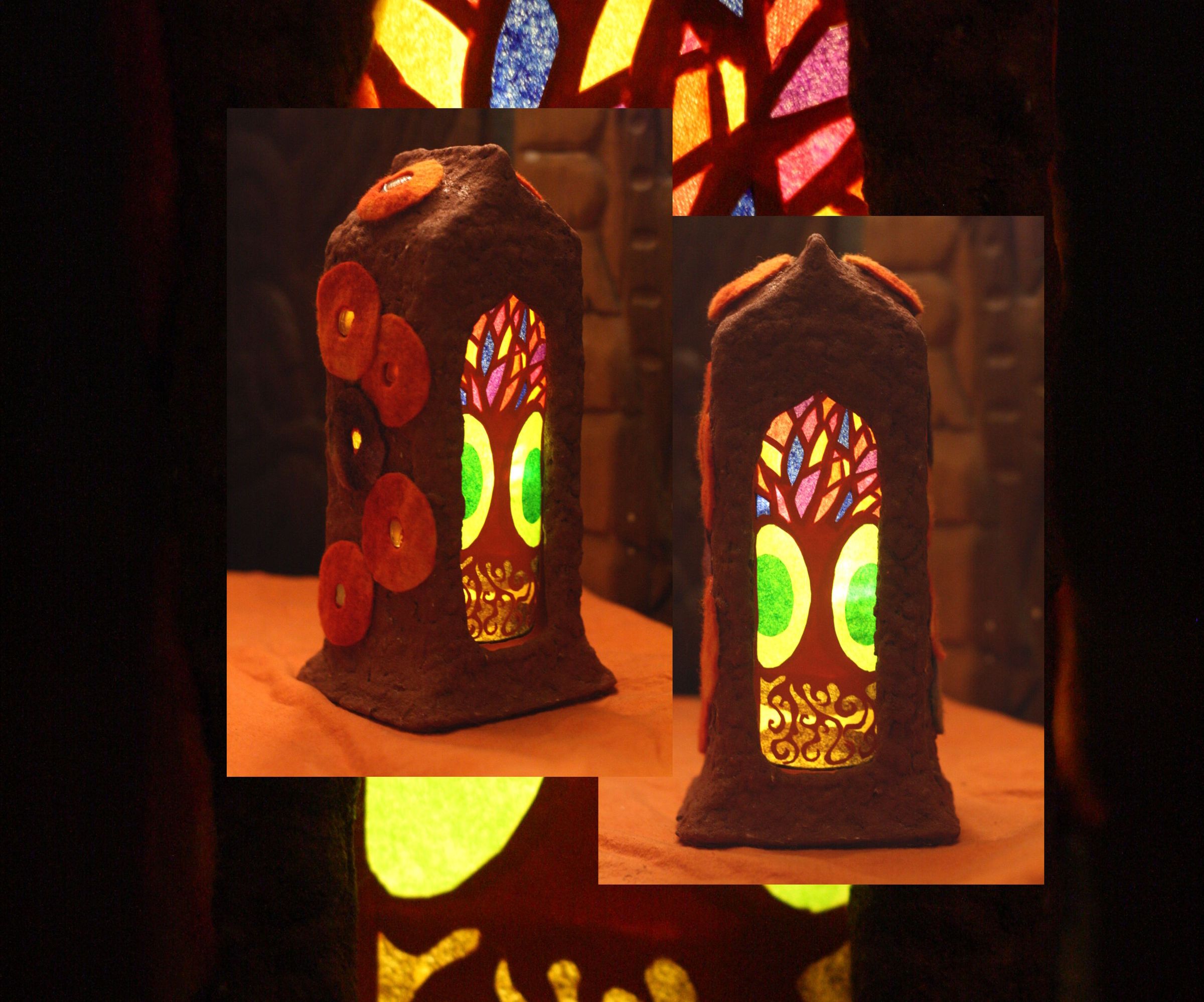 'Space Age' Altar Lamp With Interchangeable Transparency Silhouettes