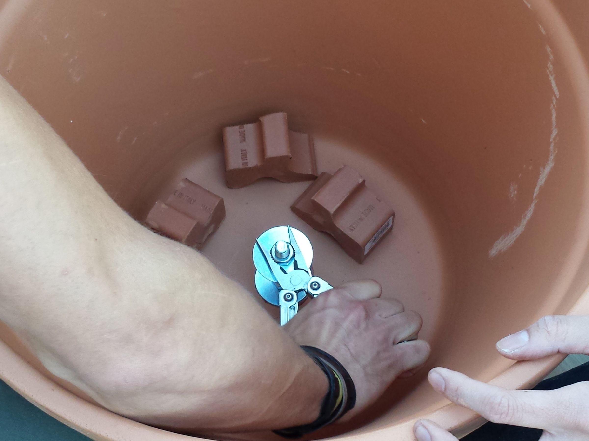 Prepare the Washer on the Bolt to Seal the Inner Pot