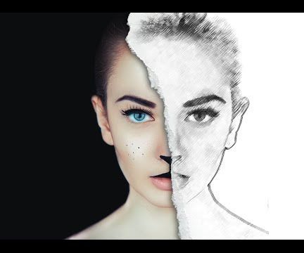 Half Sketch Effect: Photoshop Tutorial