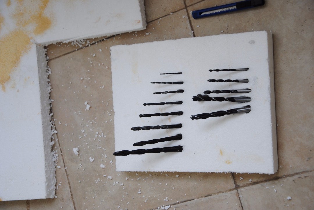 Cutting the Styrofoam to a Good Size