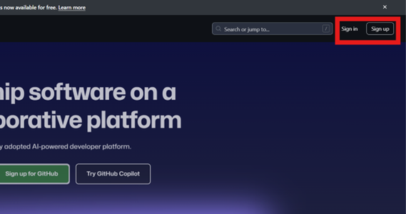 Click on the Sign Up Button