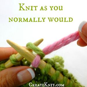 Complete the Knit Stitch With New Yarn As You Normally Would