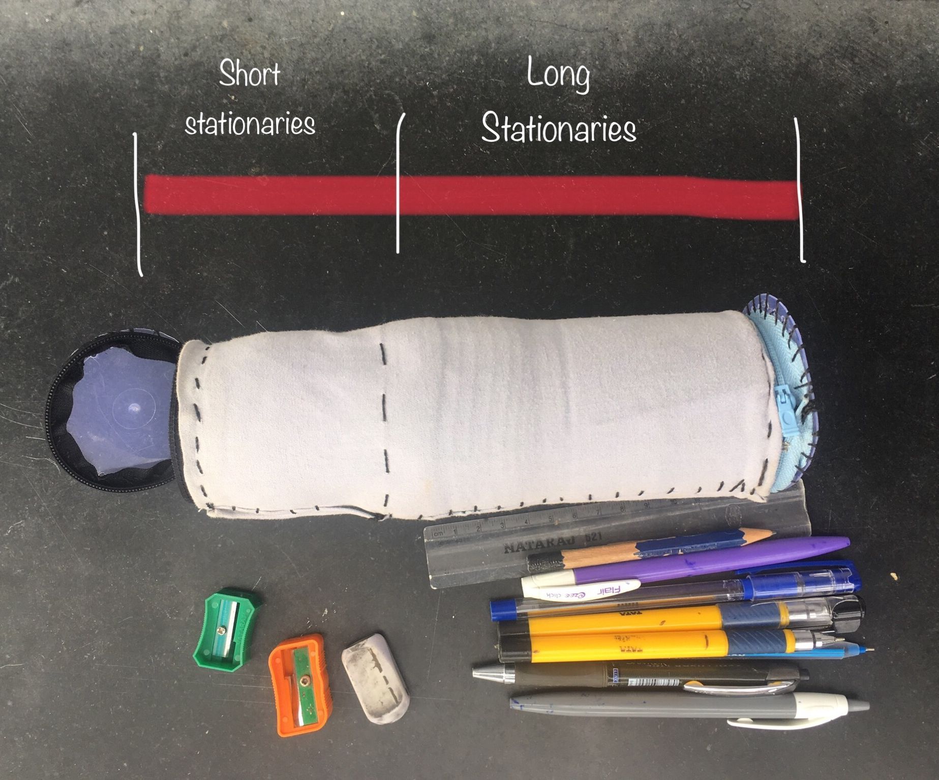 SEPARATE CONTAINER STATIONARIES POUCH FOR KIDS