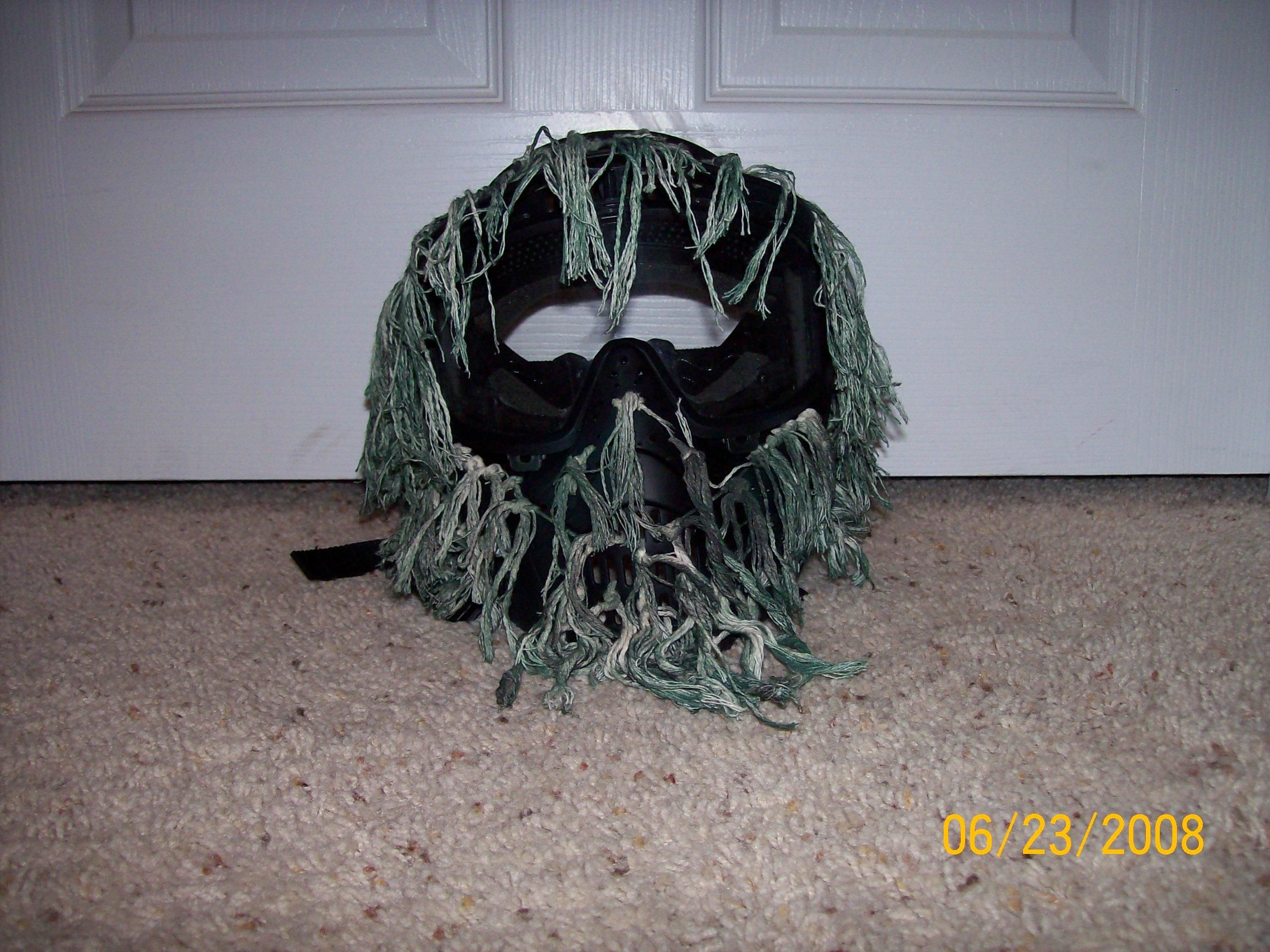 "Ghillied Up" Make Your Own Ghillie Paintball Mask