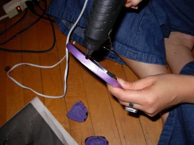 Gluing the Cat Ears