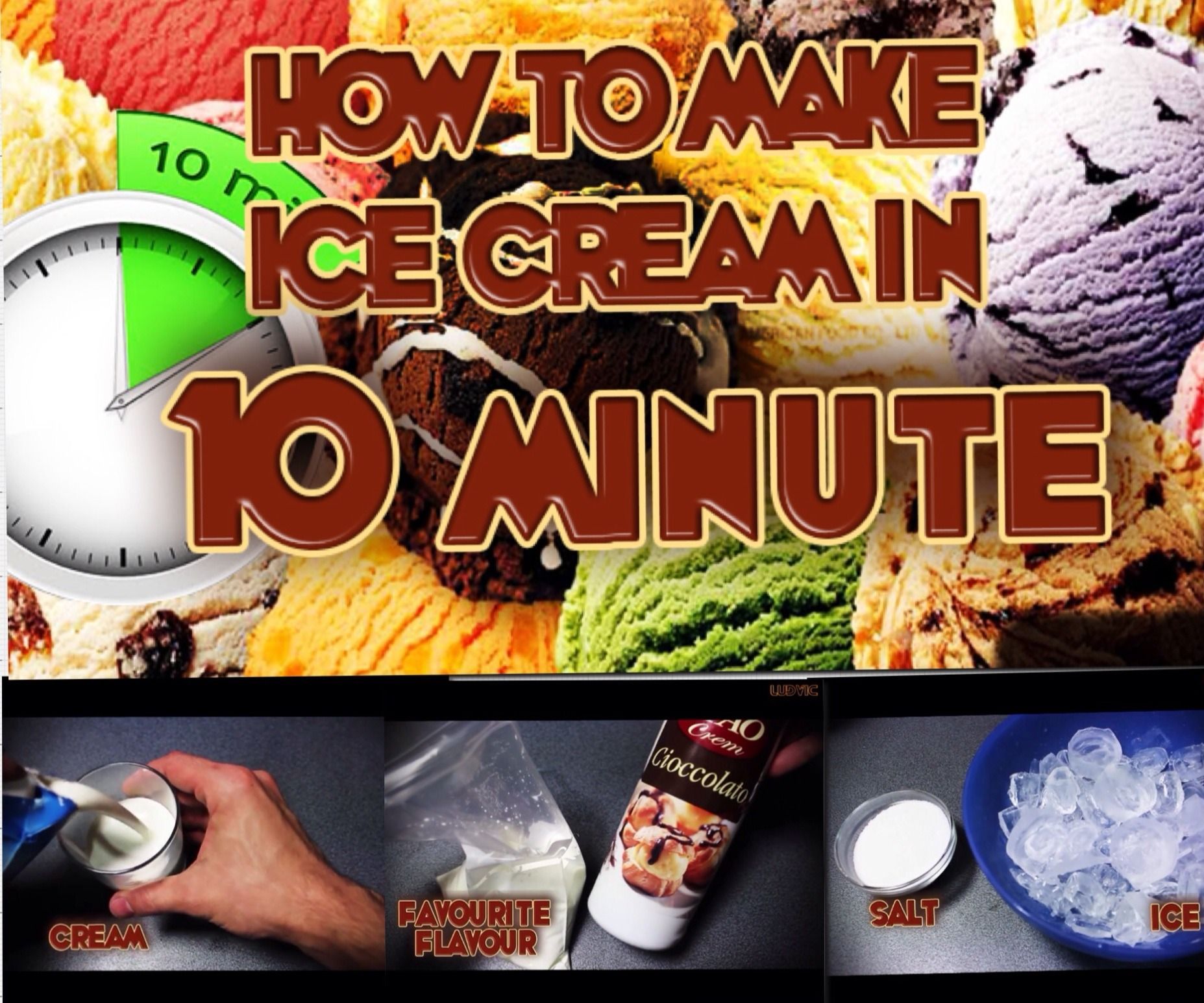 How to Make Ice Cream in 10 Minute