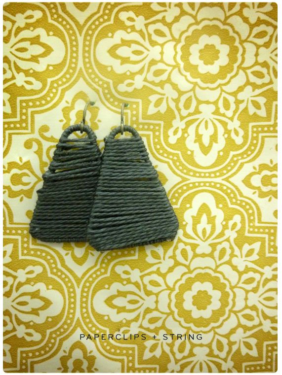Earrings From Paperclips + String