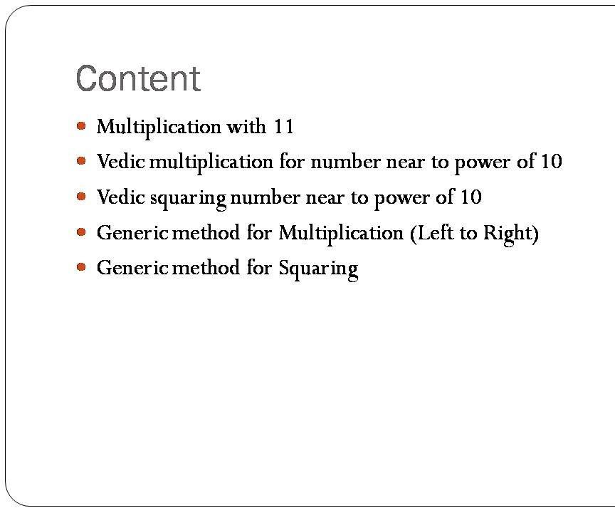 Advance Vedic Multiplication and Squaring