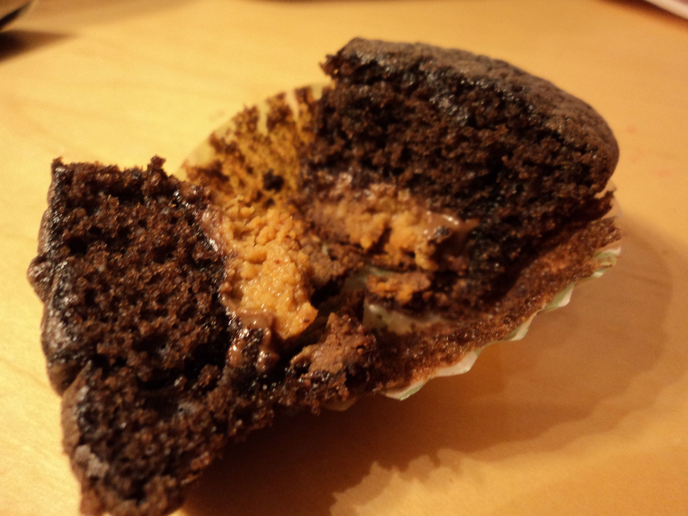 Chocolate Peanut Butter Popper Mini Cupcakes