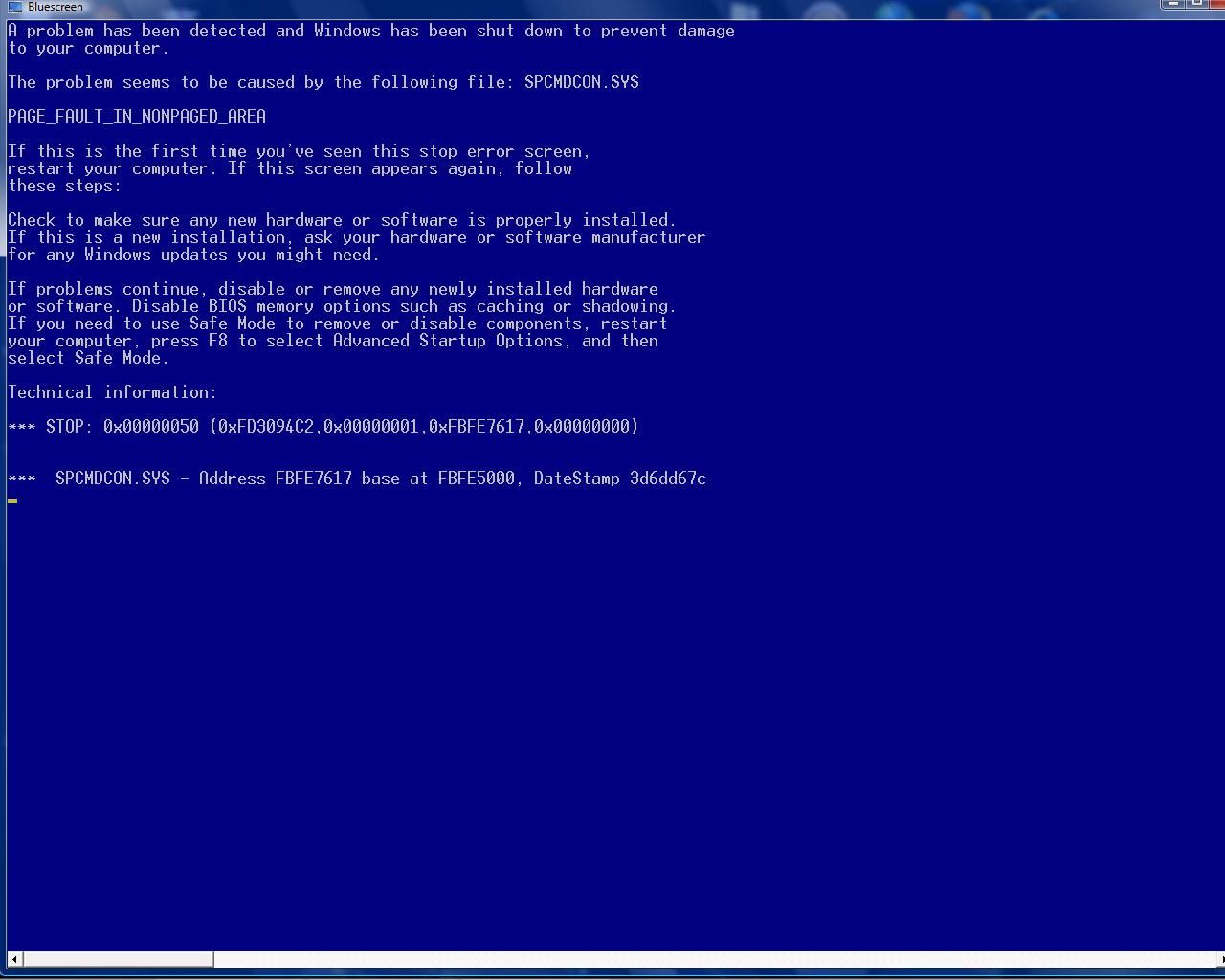 Blue Screen of Death batch