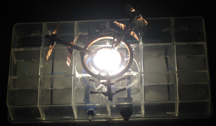 Solar recharged LED room light
