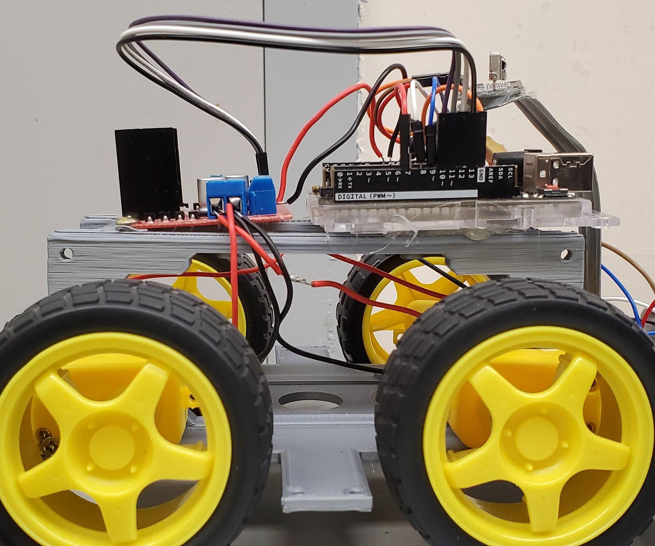 4 Wheel Car With IR Control (Optional Ultrasonic Sensor)