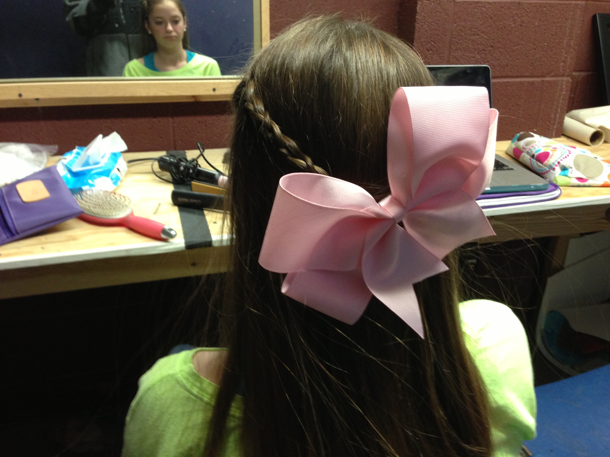 Braid across the head