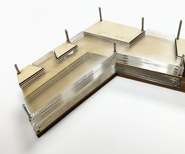 Laser Cut Conceptual Massing Models