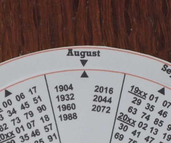 Perpetual Calendar (200 Years)