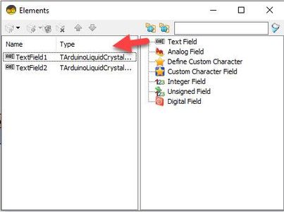 In Visuino Set Components