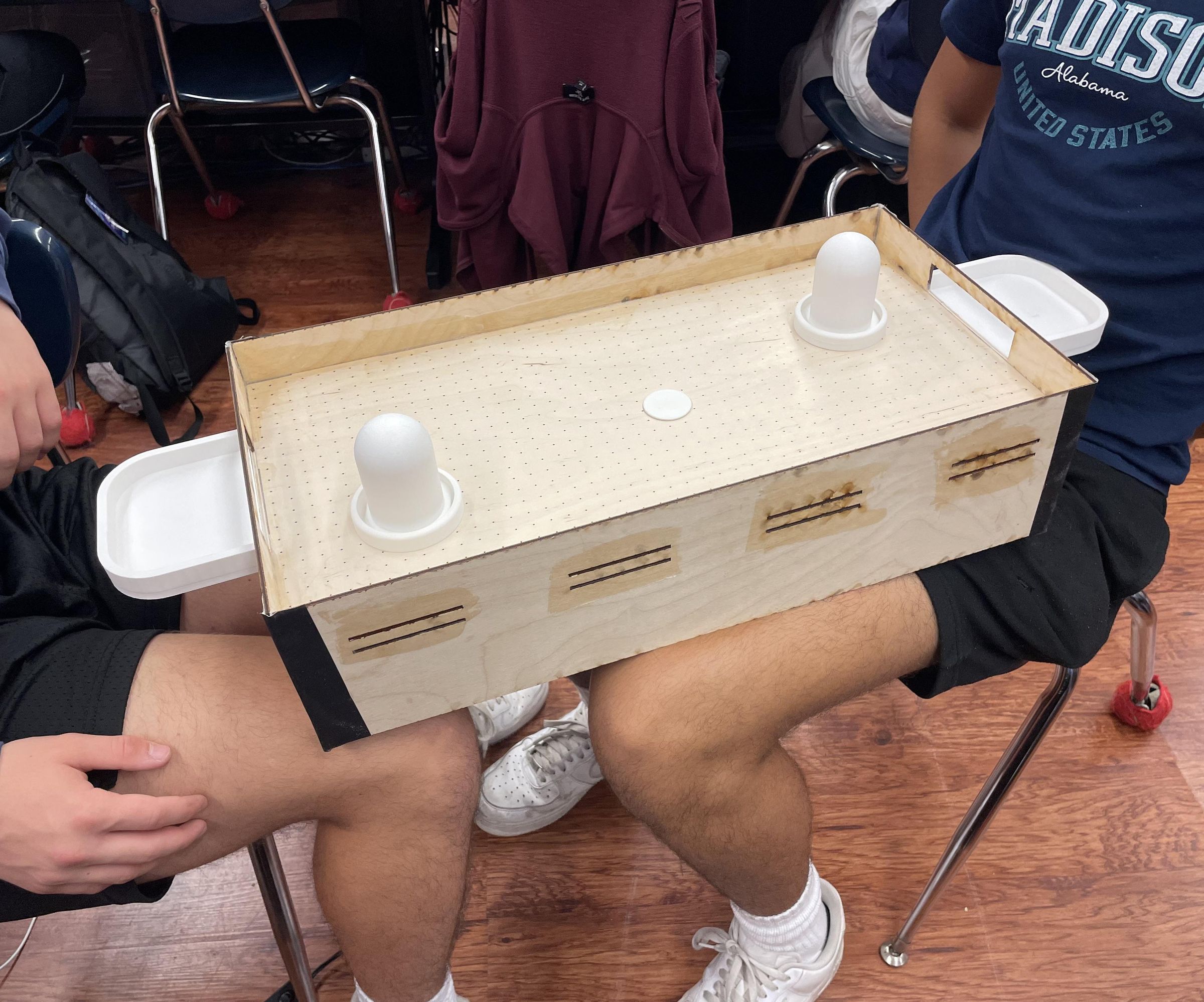 Miniature Air Hockey Table - Crafted From Wood