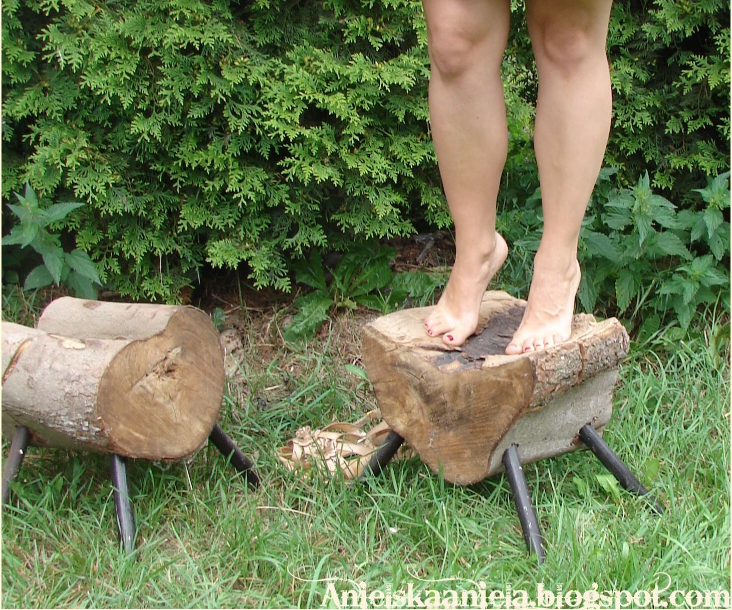 Wood Stump Stool