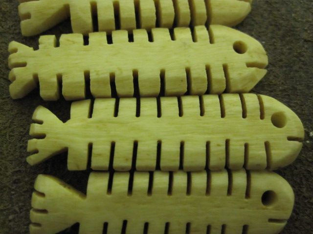 Carved Bone Fish From Bone Scraps