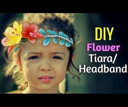 DIY Girls Jewelry: How to Make Stocking Flower Tiara 
