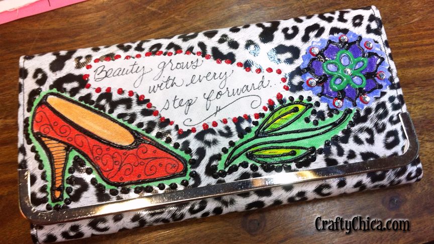 Canvas Appliques on a Vinyl Wallet