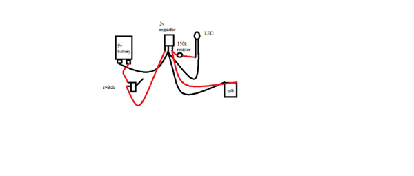 Portable 9v USB Charger