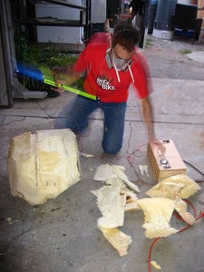 Hot Wire, Carve, and Shave Your Foam Block Down to a Curved Form.