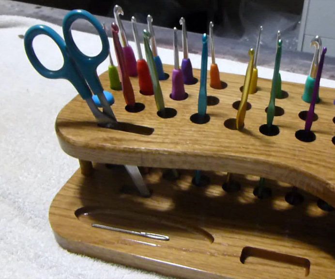 Wooden Crochet Hook Holder