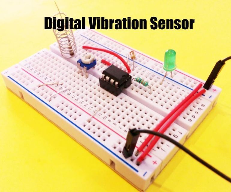 Digital Vibration Sensor Using LM358