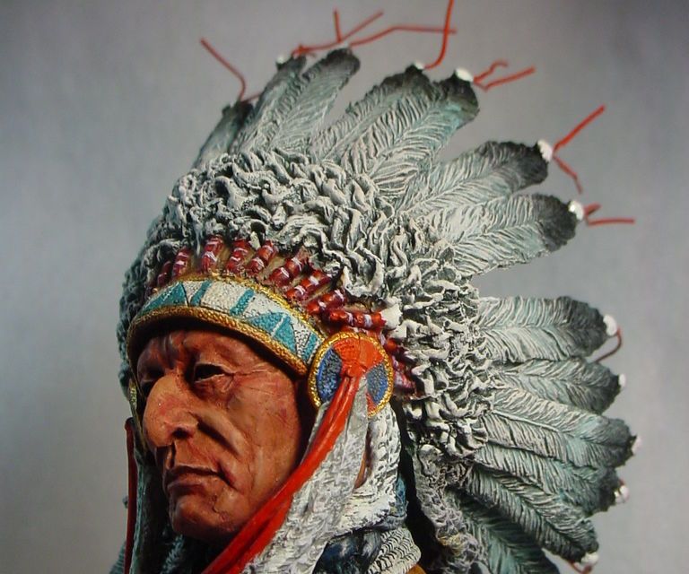Painting an Oglala Chief