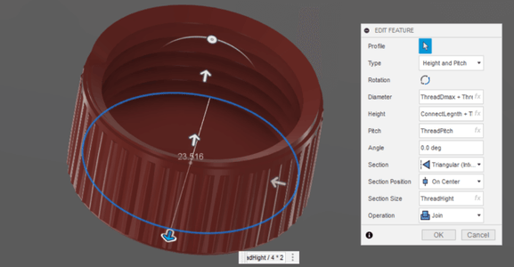 Parametric Bottle Cap Generator