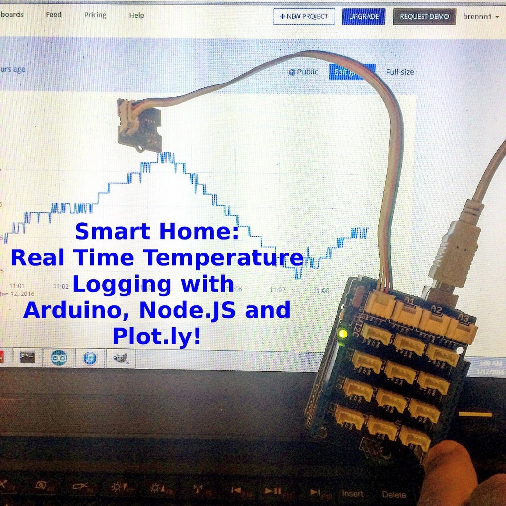 Real Time Temperature Logging With Arduino, NodeJS and Plotly!